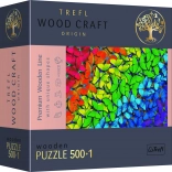 Drewniane puzzle Trefl Wood Craft Tęczowe motyle 501 elementów