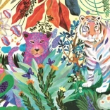 Tęczowe tygrysy panoramiczne puzzle 1000 elementów