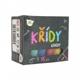 Kolorowa kreda chodnikowa w pudełku, 15 szt.