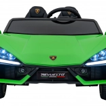 Elektryczny samochodzik Lamborghini Revuelto XL – zielony, 24 V, 4x200 W, podwójne siedzenie