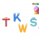 Drewniany magnetyczny alfabet