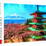Puzzle Trefl 1500 elementów – Pagoda i góra FUJI, Japonia