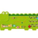 Drewniana ścienna tablica sensoryczna krokodyl Viga, FSC, Montessori