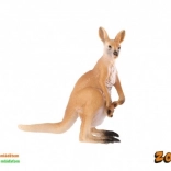 Plastowa figurka kangura z młodym 11 cm w woreczku