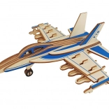 Woodcraft drewniane puzzle 3D myśliwiec F-18
