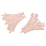 Bigjigs Rail drewniana zwrotnica trójdrożna – 2 szt.