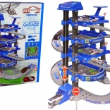 Policyjny czteropoziomowy parking 1:64 z dźwiękiem i światłami