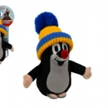 Krecik z niebiesko‑żółtą czapką, pluszak 15 cm