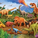 Rodzinne puzzle dinozaury 350 elementów COBBLE HILL