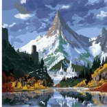 Diamentowe malowanie Lodowy zamek w górach 30 × 40 cm