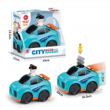 Policyjny samochód z mechanizmem dociskowym