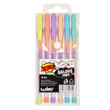 Długopisy żelowe Tęcza – zestaw 6 szt.