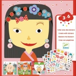 Djeco zestaw naklejek – twarze