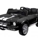 dwuosobowy elektryczny samochodzik Shelby GT350 dla dzieci z pasami i zdalnym sterowaniem – czarny