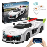 Klocki CaDA RC samochód wyścigowy Pininfarina H2 Speed 1:20 biały (296 elementów, Dual Mode)