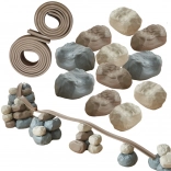 Elastyczna trasa z gumowymi klockami konstrukcyjnymi 42 szt.