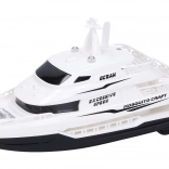 Statek z napędem inercyjnym z efektami, Biały 22 cm