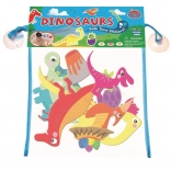 Naklejki do kąpieli z motywem dinozaurów z siatką