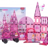 Magnetyczna klockownica Różowa księżniczka 58 elementów