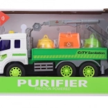 Samochód z kontenerami na baterie z dźwiękami i światłami dla dzieci