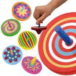 Kolorowy drewniany bączek VIGA