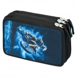 Szkolny piórnik trzywarstwowy z motywem motocross Baagl