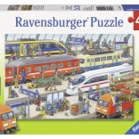 Puzzle Ruchliwy dworzec kolejowy 2x24 elementy Ravensburger