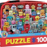 Puzzle w termicznym lunchboxie Roboty 100 elementów