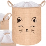 Tekstylny kosz na zabawki i pranie z pokrywą 35 l KRUZZEL