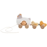 VIGA PolarB Drewniana Kurka z Kurczaczkami do Ciągnięcia