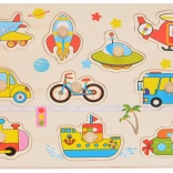 Drewniana układanka Transport