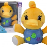 Interaktywna pluszowa kaczuszka ze światłami i dźwiękami 19 cm