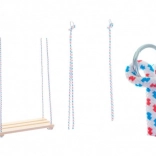 Drewniana huśtawka – naturalne siedzisko huśtawkowe 46 × 19 cm, udźwig 80 kg