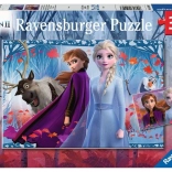 RAVENSBURGER Puzzle Kraina Lodu 2, 2x12 elementów