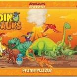 ART PUZZLE dinozaury – puzzle ramkowe 48 elementów