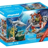 Playmobil łowcy skarbów z łodzią podwodną