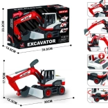 Zabawka – koparka z ruchomą łyżką ze światłem i dźwiękiem