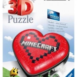 Ravensburger 3D puzzle serce Minecraft, 54 elementów