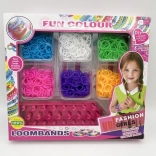 Kreatywny zestaw do robienia bransoletek LOOM BANDS – 1200 gumek