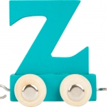 Small Foot drewniany wagonik z literą Z – kolorowy alfabet do kolejek