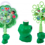 Bublifuk z wiatraczkiem dinozaur z zieloną miseczką