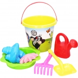 Zestaw do piasku Krecik – duże żółte wiaderko 3,5 l