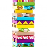 Kolorowa wieża ze zwierzątkami - gra zręcznościowa