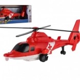 Plastowy ratunkowy helikopter na napęd typu pull-back 22 cm