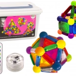 Magnetyczne klocki z oświetleniem w pudełku 154 elementy