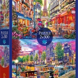 Puzzle 2×500 elementów europejskie metropolie