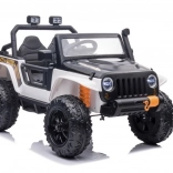 Elektryczny samochodzik dla dzieci – białe auto terenowe