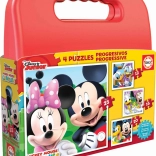 Puzzle w walizeczce MICKEY MOUSE i przyjaciele 4w1
