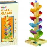 Drewniane drzewo z torem dla kulek