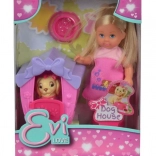 Laleczka Evička z psią budą